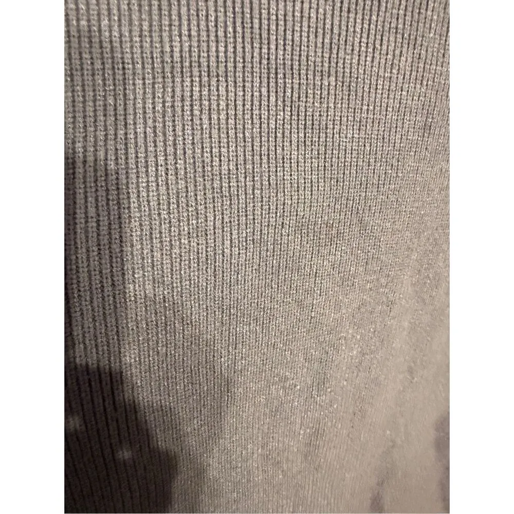 Free People Ottoman Slouchy Tunic Sweater Womens M Funnel Neck Ribbed Knit Slate - Image 4