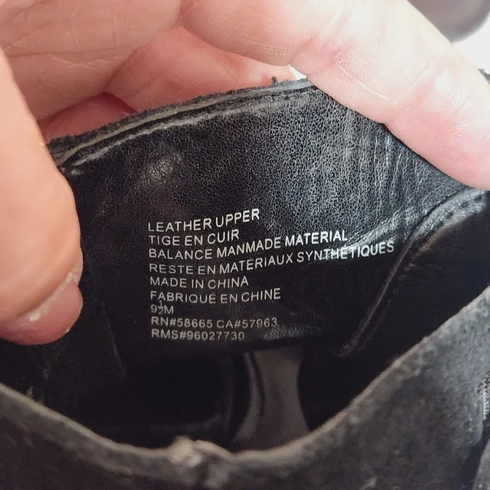 MELROSE & Market Black Suede Peep Toe Booties Buckle Straps Size 9.5 - Image 9