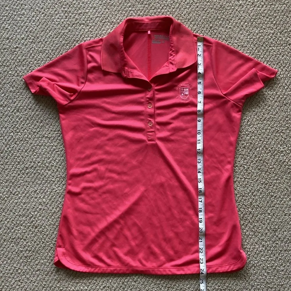 Nike Golf Dri-FIT Old Course St. Andrews Women’s Polo Shirt Medium Pink Like New - Image 6