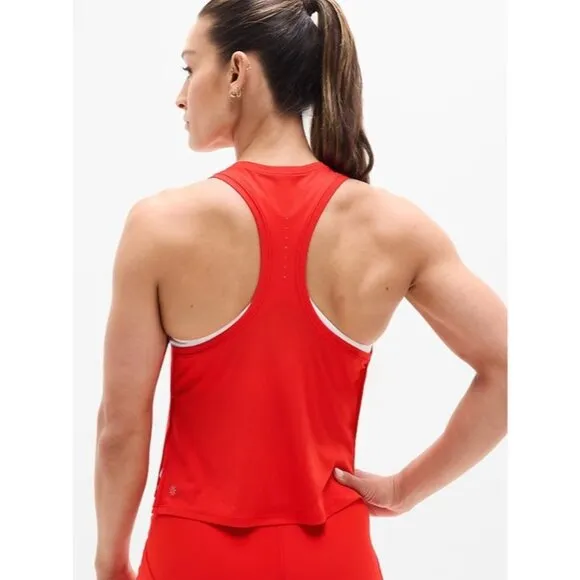 Athleta XL Grid Knit Singlet Tank Cardinal X-Large - Image 2
