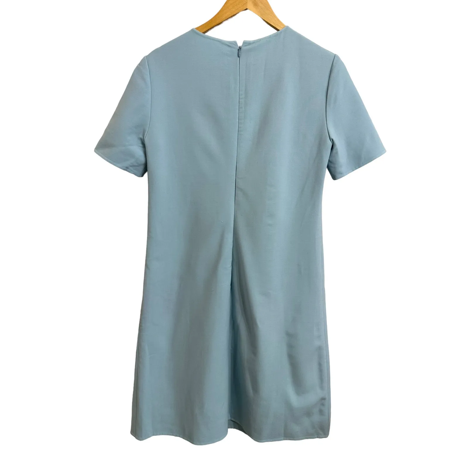 OSCAR DE LA RENTA‎ Floral-embroidered Wool-blend Mini Dress size S $2489 - Image 6