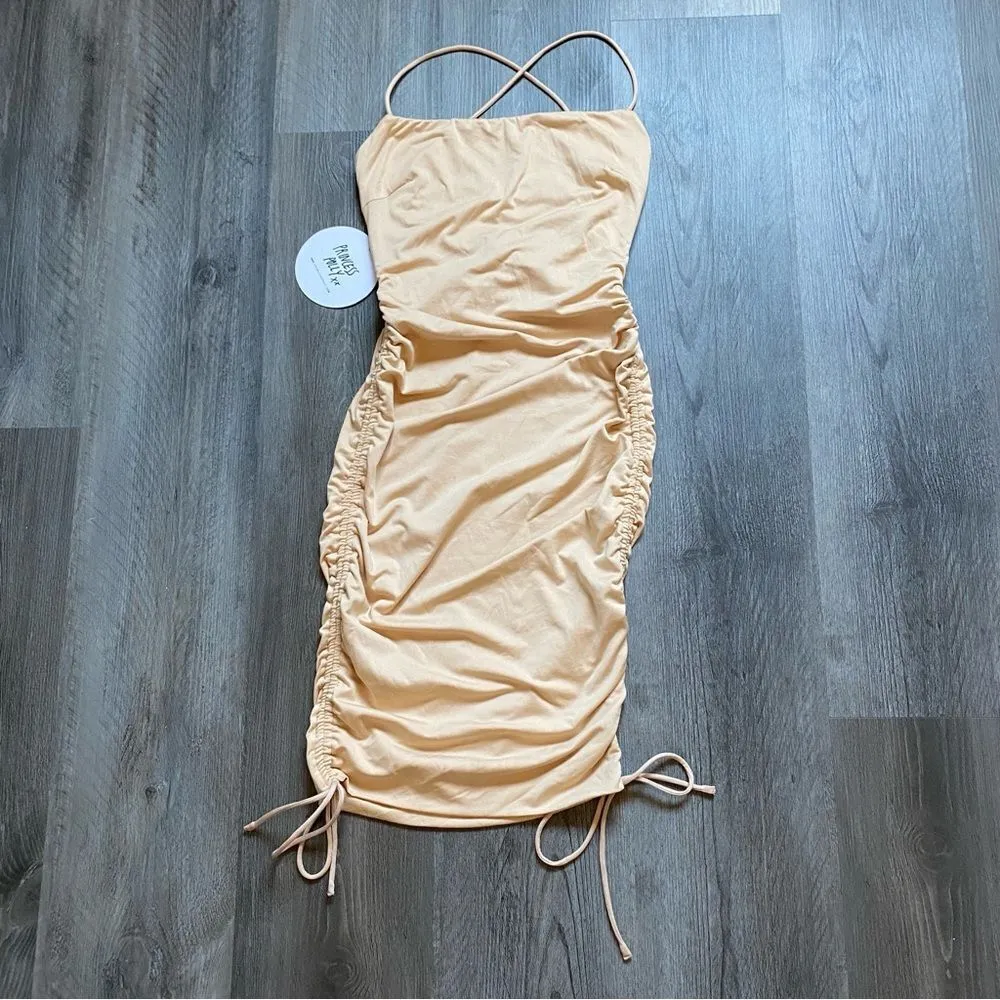 Princess Polly Dress Maeve Mini Beige US 2 Stretch Party - Image 3