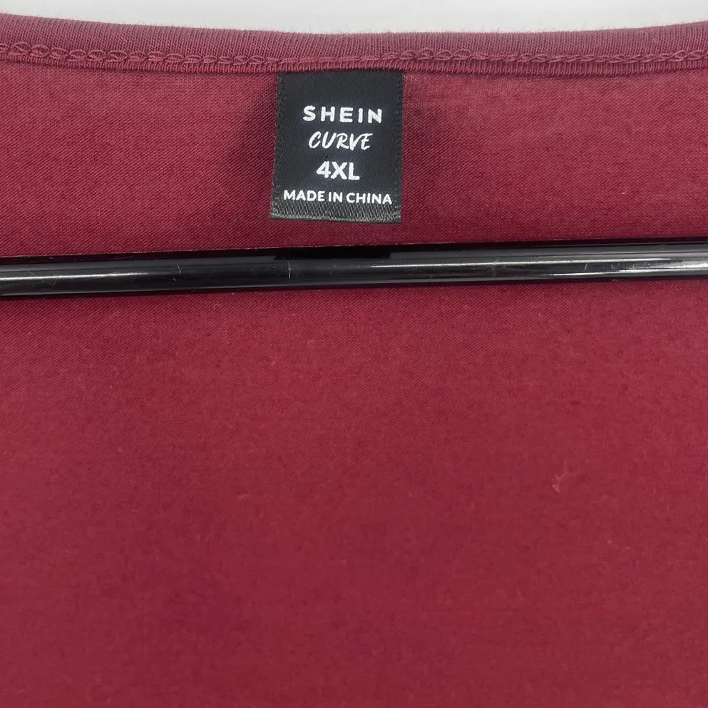 Burgundy Draped Surplice Lace Womens Top Sz 4XL Boho Whimsigoth Fall Draped - Image 11