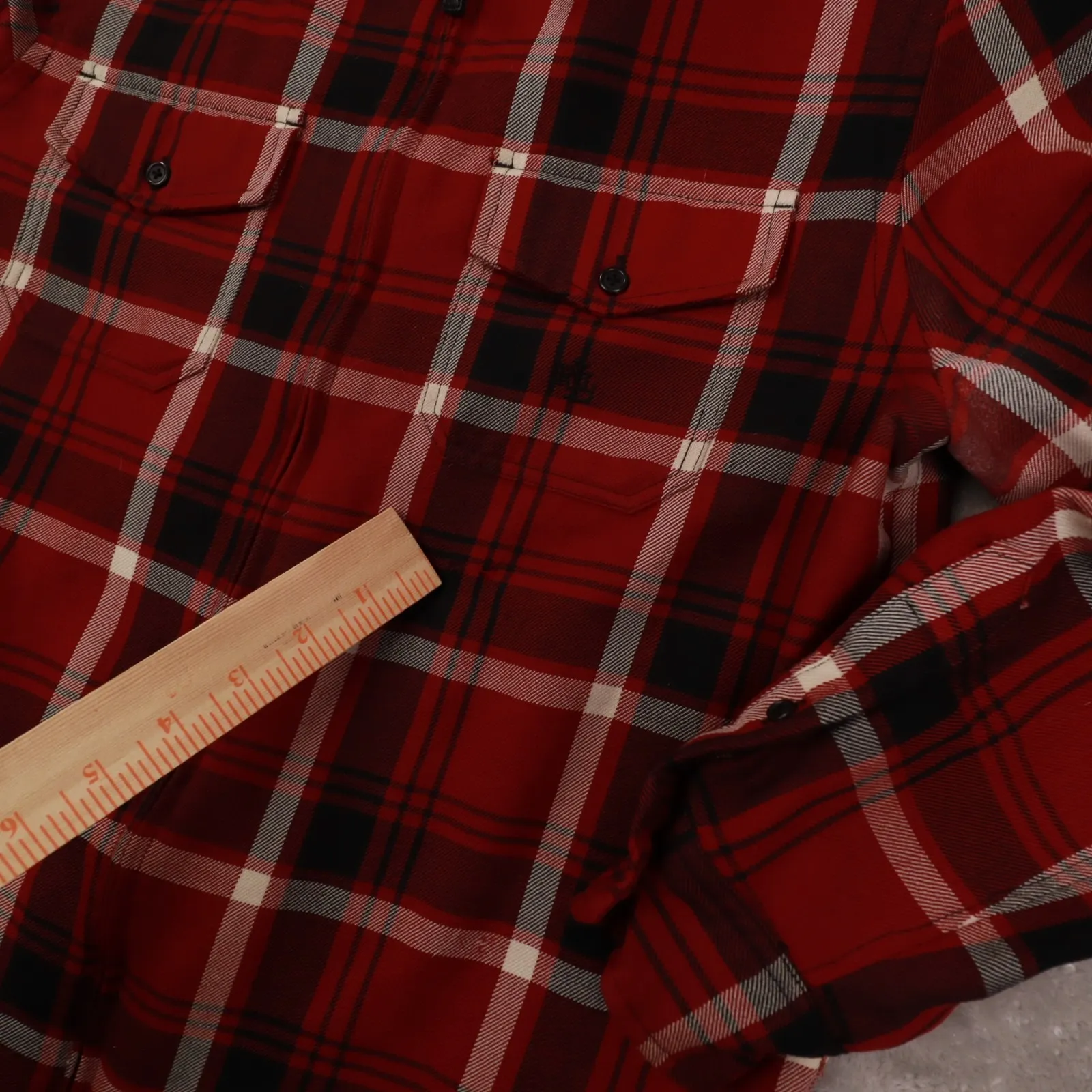 Lauren Ralph Lauren Vintage Red Plaid Full Zip Shirt Jacket Women's Medium - Image 8