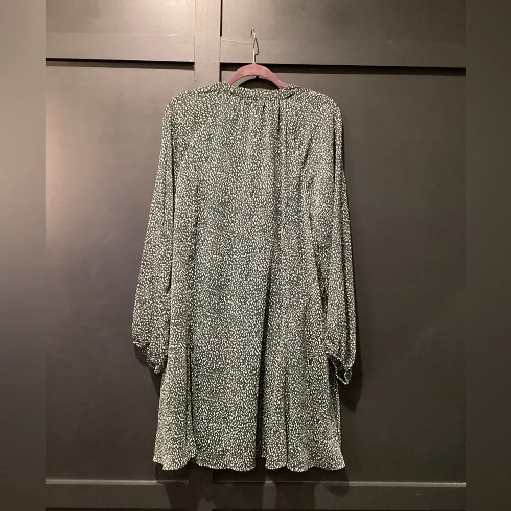 Joie Limited Edition Balloon Long Sleeve Green Flowy Chiffon Fall Dress Xxl - Image 5