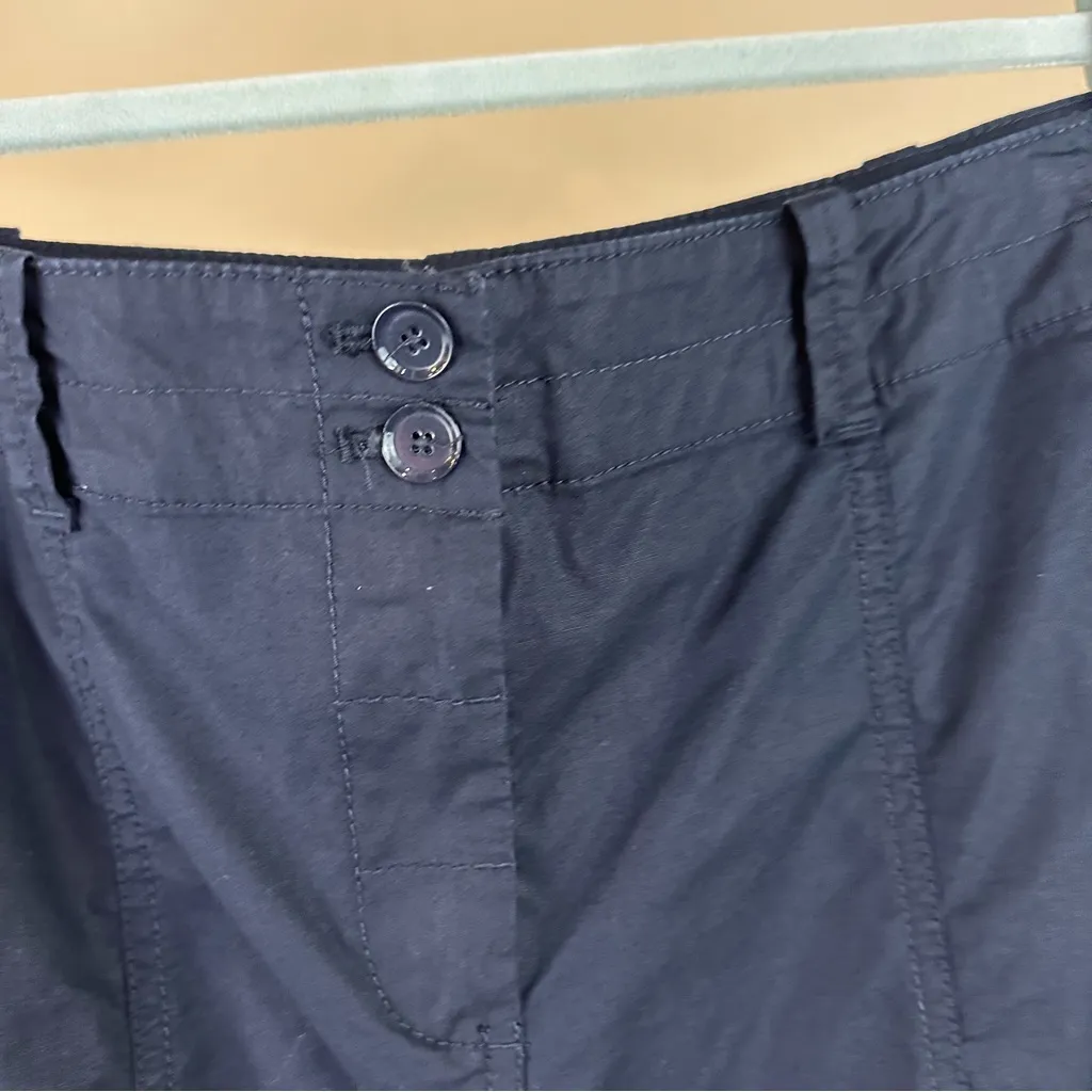 Talbots Navy Blue Casual Adjustable Waist Pocket Pencil Skirt 8 Preppy Prep - Image 3