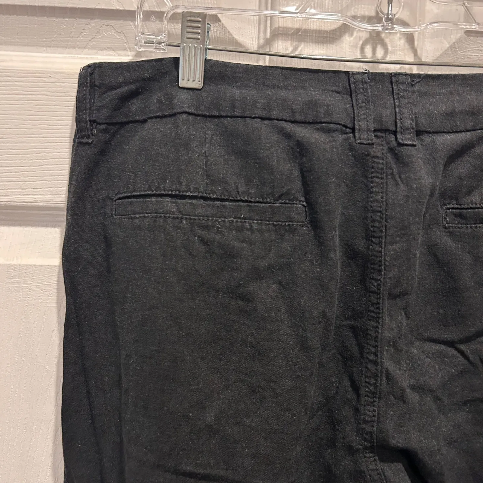 Old Navy The Sweetheart Black Wide Leg Linen Blend Pants Womens Size 14 Vacation - Image 6