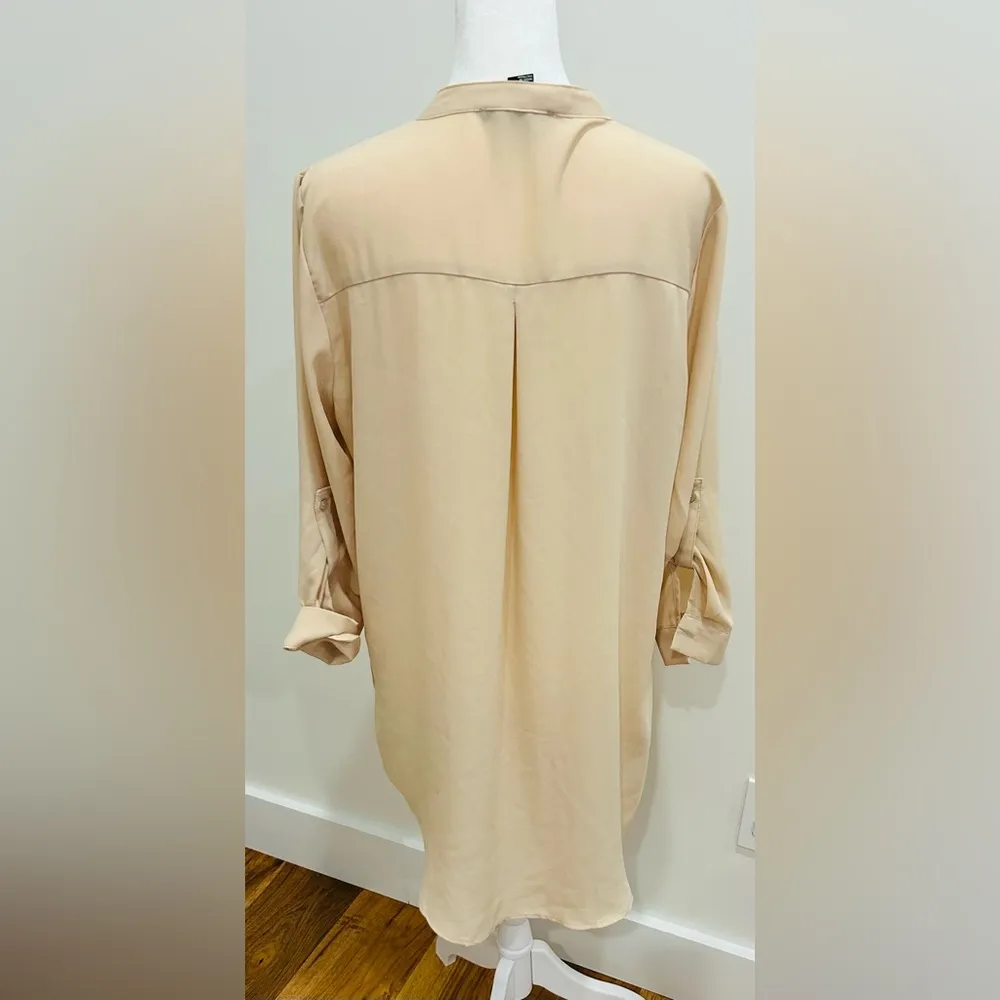 Forever 21 Light Tan Blouse Dress   Sheer  women large - Image 5