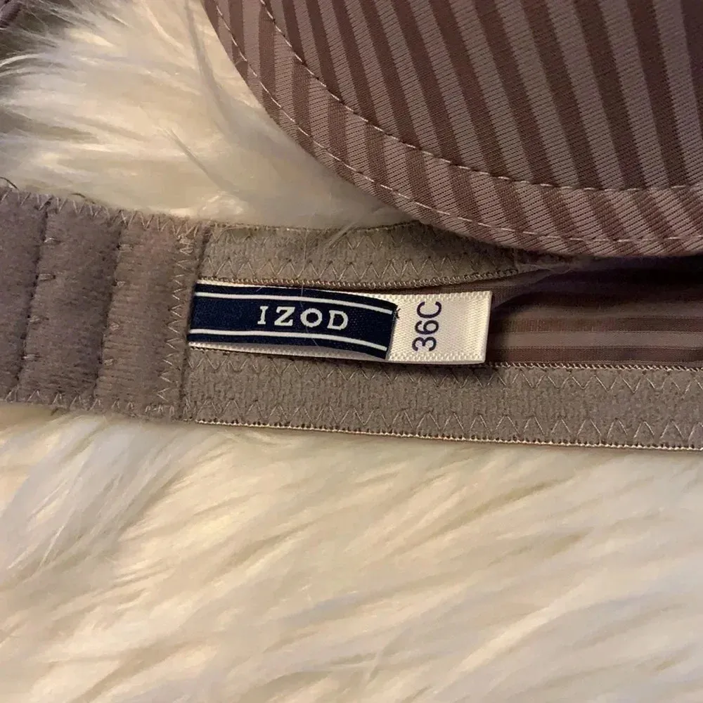 IZOD  purple stripe bra 36C - Image 2