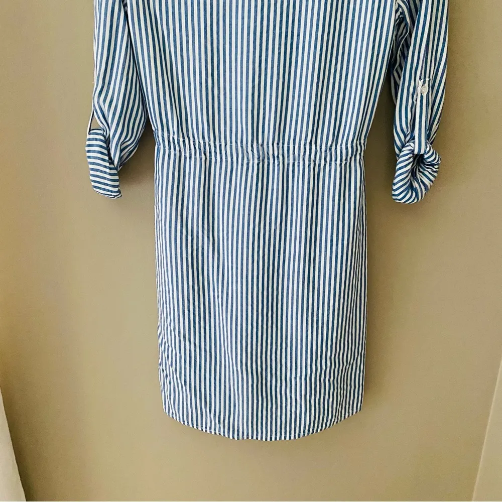Lulus Lifestyle Striped Long Sleeve Shirt Dress Blue/White Sz XS - Image 9
