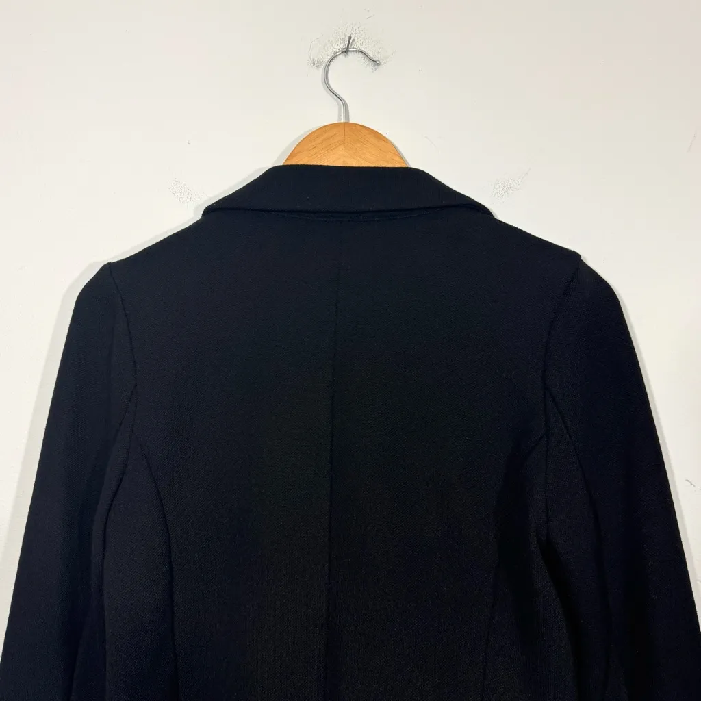 Skies Are Blue Asa Knit Black Cuffed Sleeve Open Blazer - Image 11