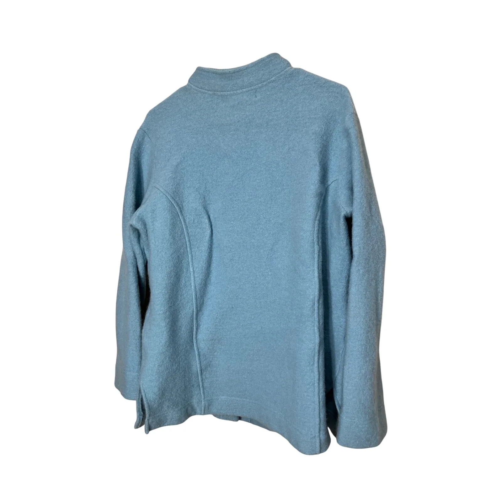 Norm‎ Thompson Wool Cardigan Sweater Women's Size L Light Blue Size L - Image 8