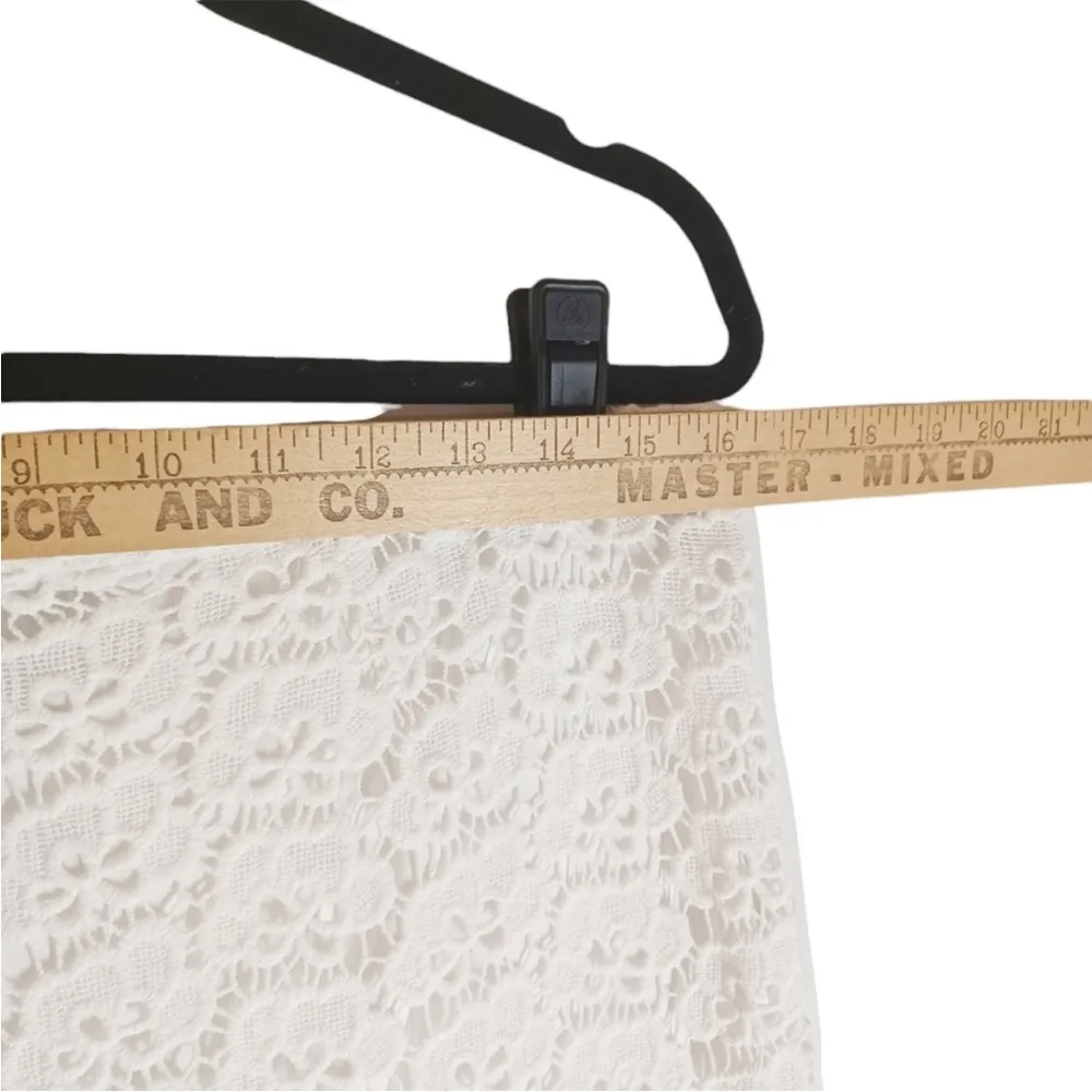 Jennifer Lopez White Lace Tank Top and Skirt Set L 10 - Image 12