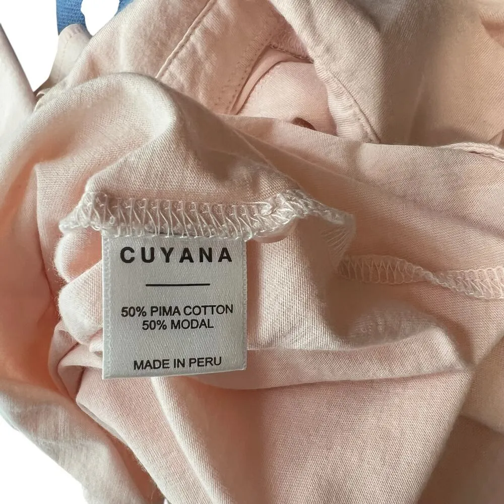 Cuyana Pima Cotton Shirt Button‎ Down Long Sleeve Jersey Modal Pink Size Small - Image 14