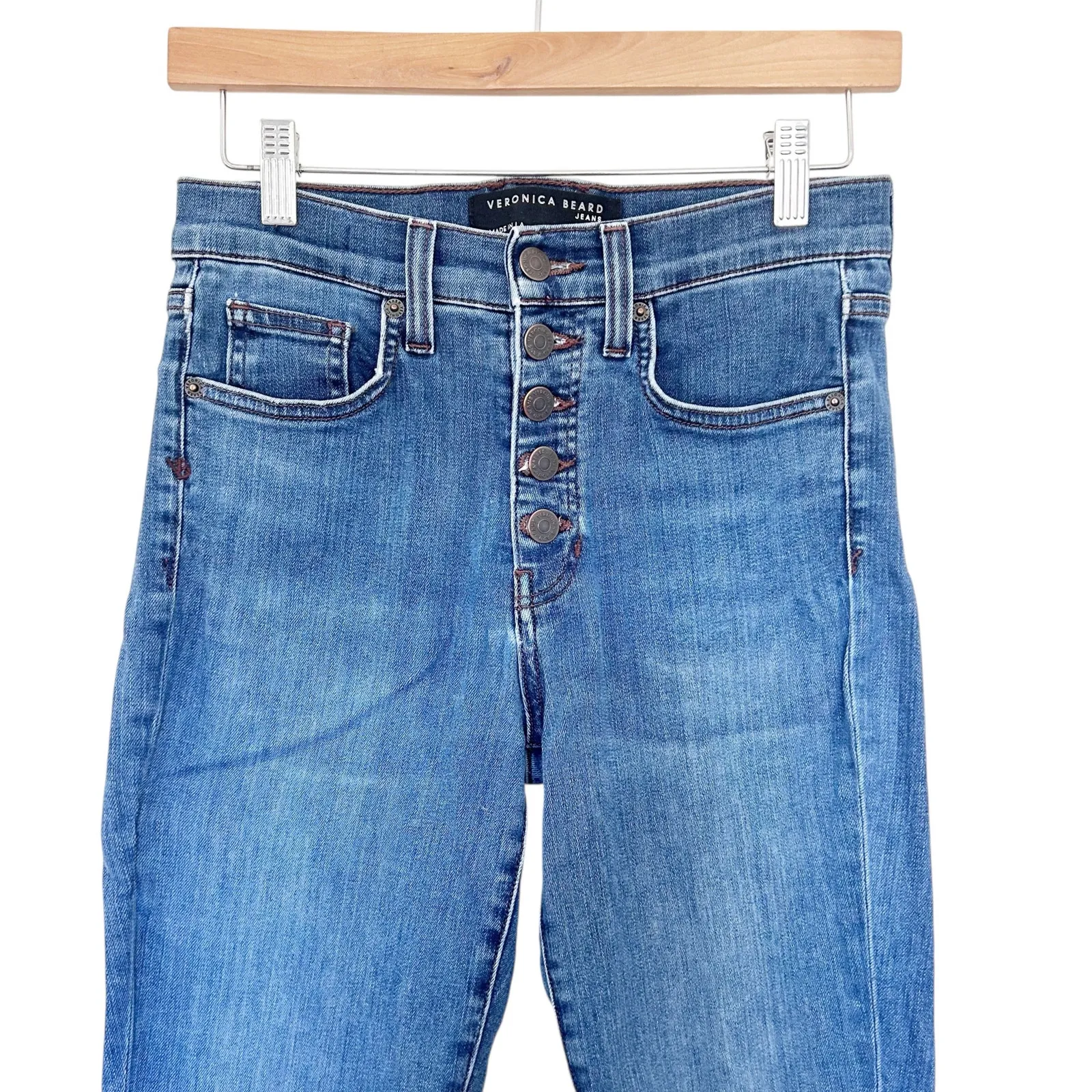 Veronica Beard Debbie Ankle Skinny High Rise Jeans Sz 26 - Image 2