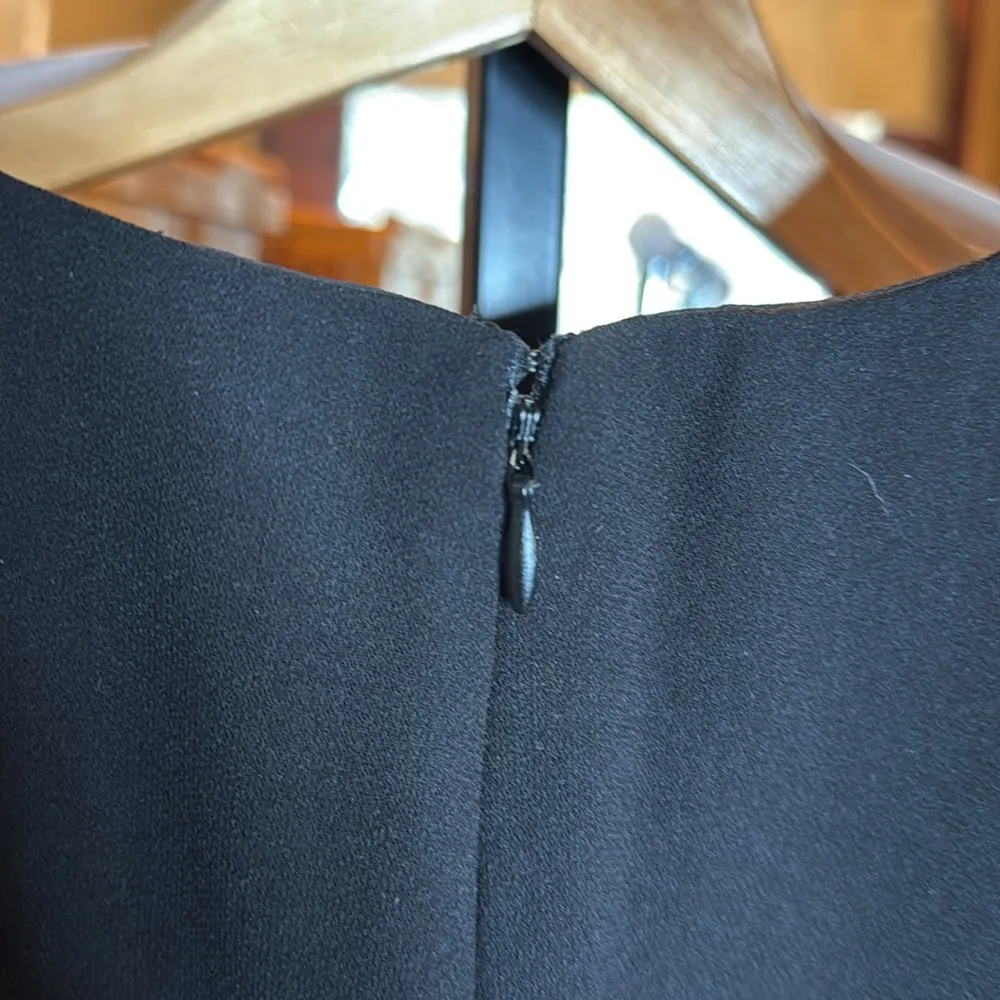 NWT BCBGMaxAzria Black Solid Long Lace Sleeve One Piece Jumpsuit Size 10 - Image 10