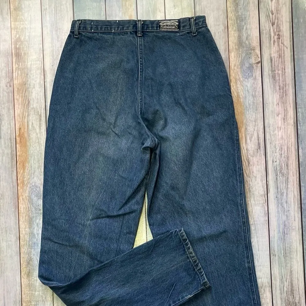 Rocky Mountain Rockies Bareback Jeans Western Rodeo Size 15 Punchy Denim Vintage Blue - Image 6