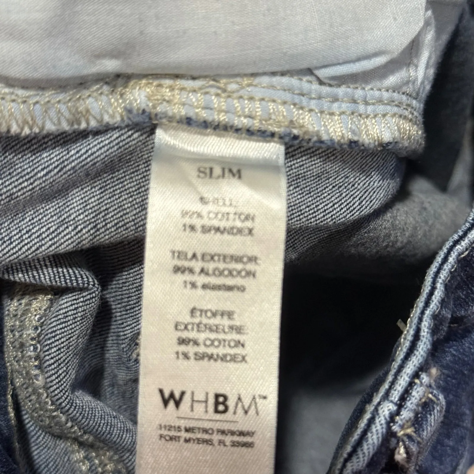 White House Black Market Slim Button Fly  Stretch Denim Jeans Womens Size 2 - Image 6