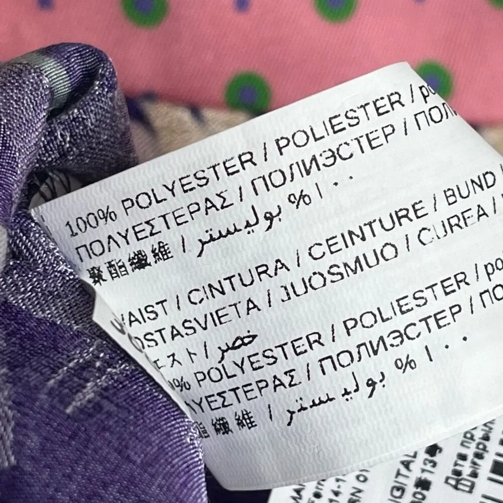 Mango MNG Purple Floral Shorts Sz XS Ruffle Hem High Waist NWT - Image 12