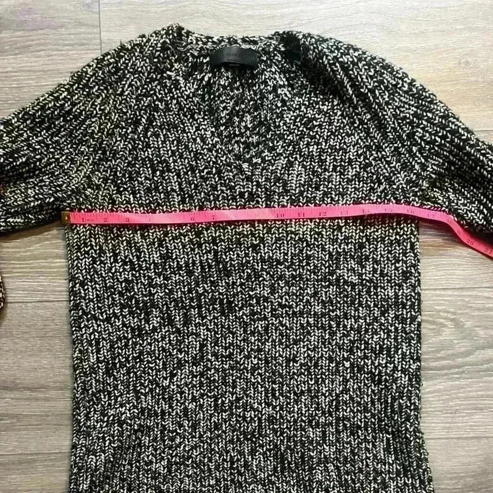 Rag & bone denim Black White V Neck Long Sleeve Sweater Size XXS - Image 7