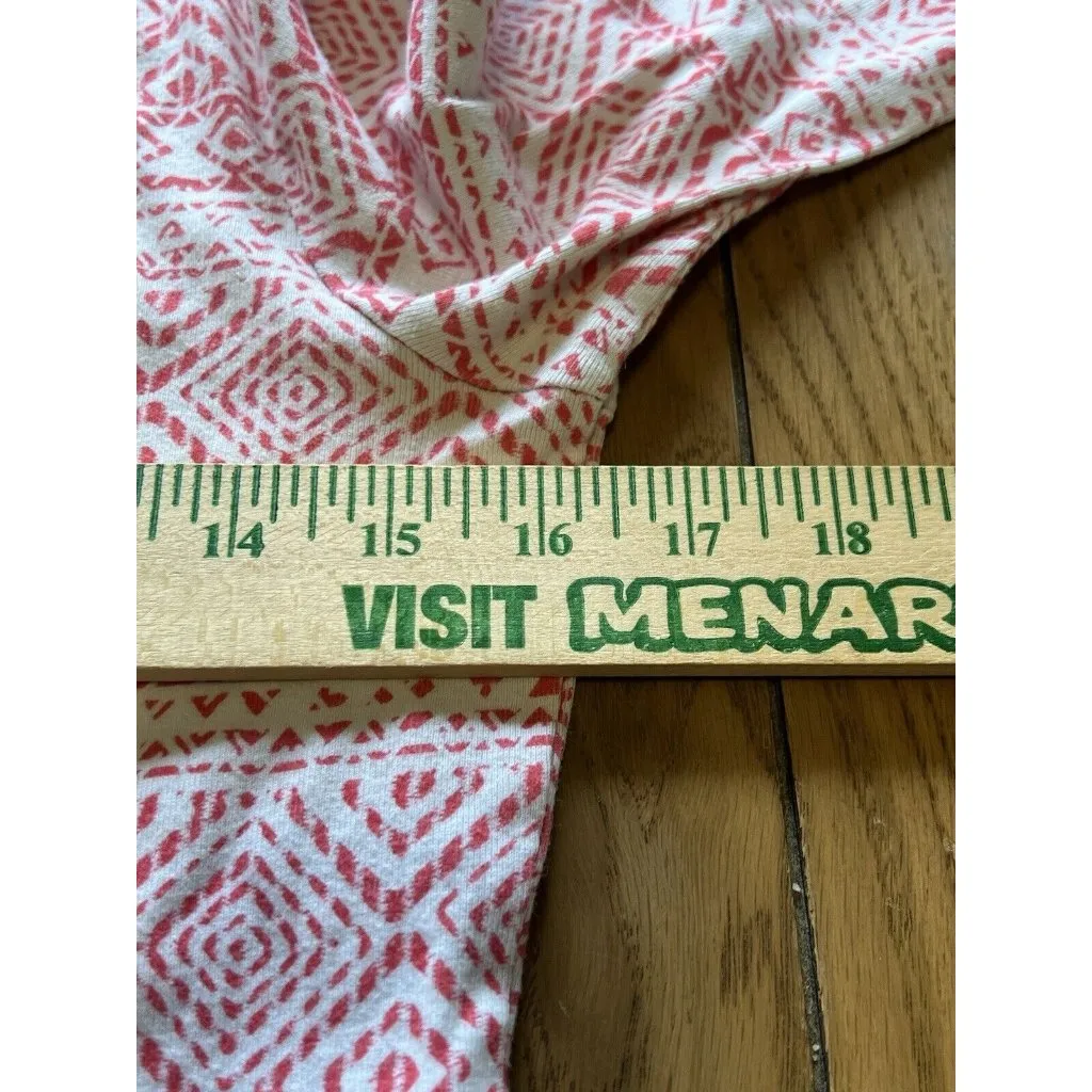 Chicos Size 0 ‎ Pink Aztec The Ultimate Tee Cotton Shirt Modern Comfy Loungewear - Image 5