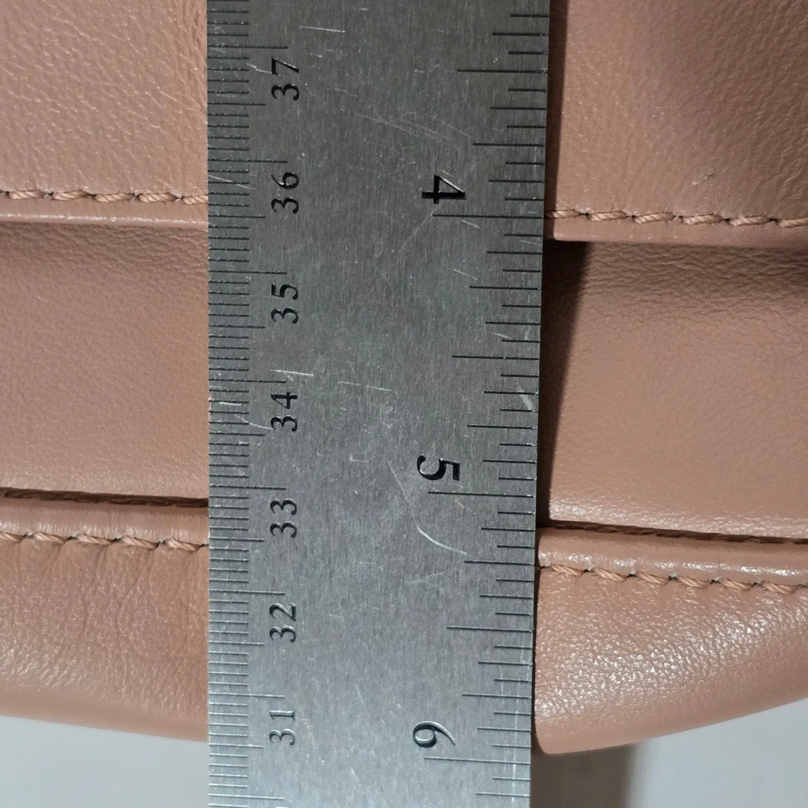 American Eagle Outfitters Italian Leather Crossbody Bag Blush Pink Tassel  Boho - Image 7