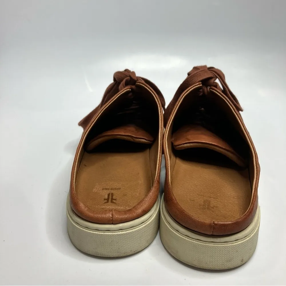 Frye Ivy low lace mule leather‎ sneakers size 9.5 - Image 5