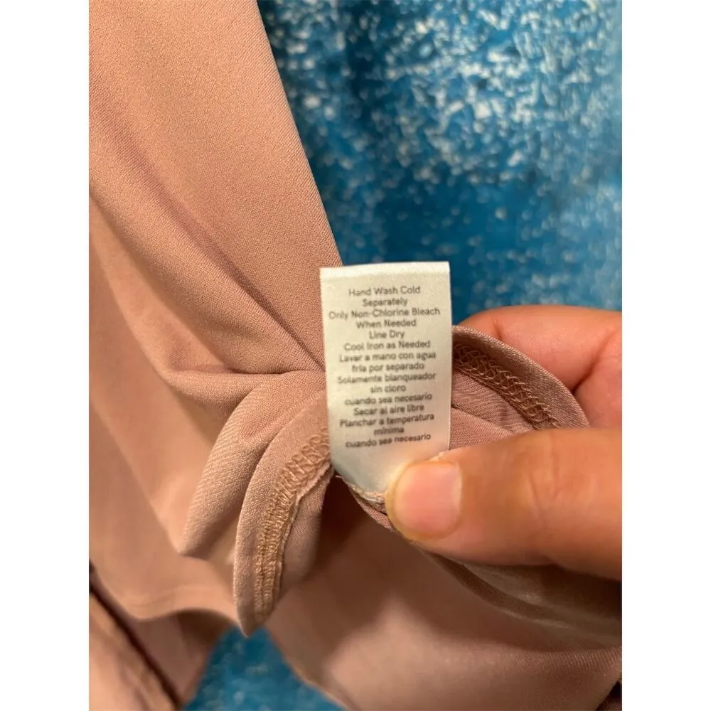 Venus Women's Pink Drop Waist Tunic Top with Jeweled Waistband Size Small - Image 4