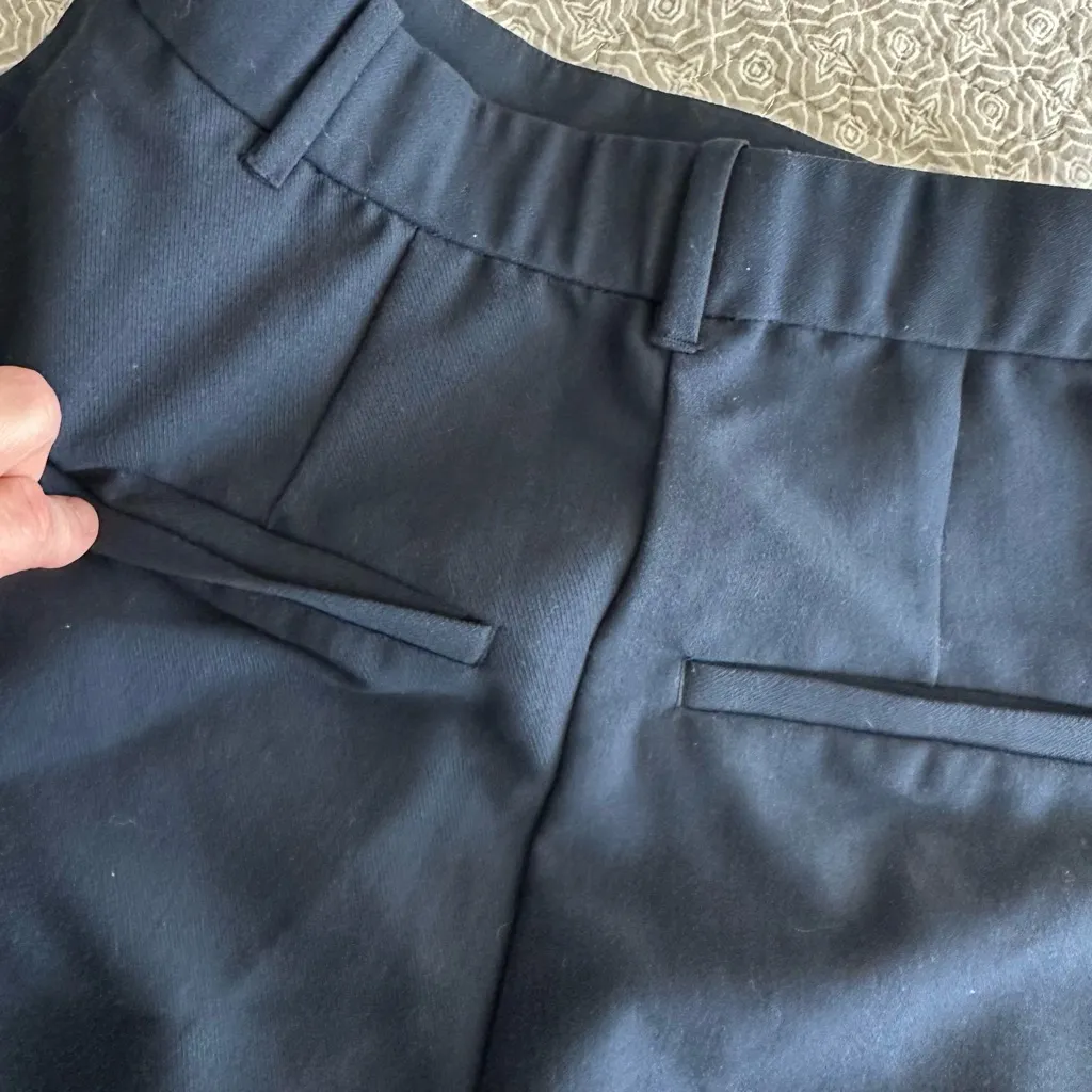 Abercrombie & Fitch Ultra High Rise Tailored Pleated Shorts Navy Blue Size XS - Image 14