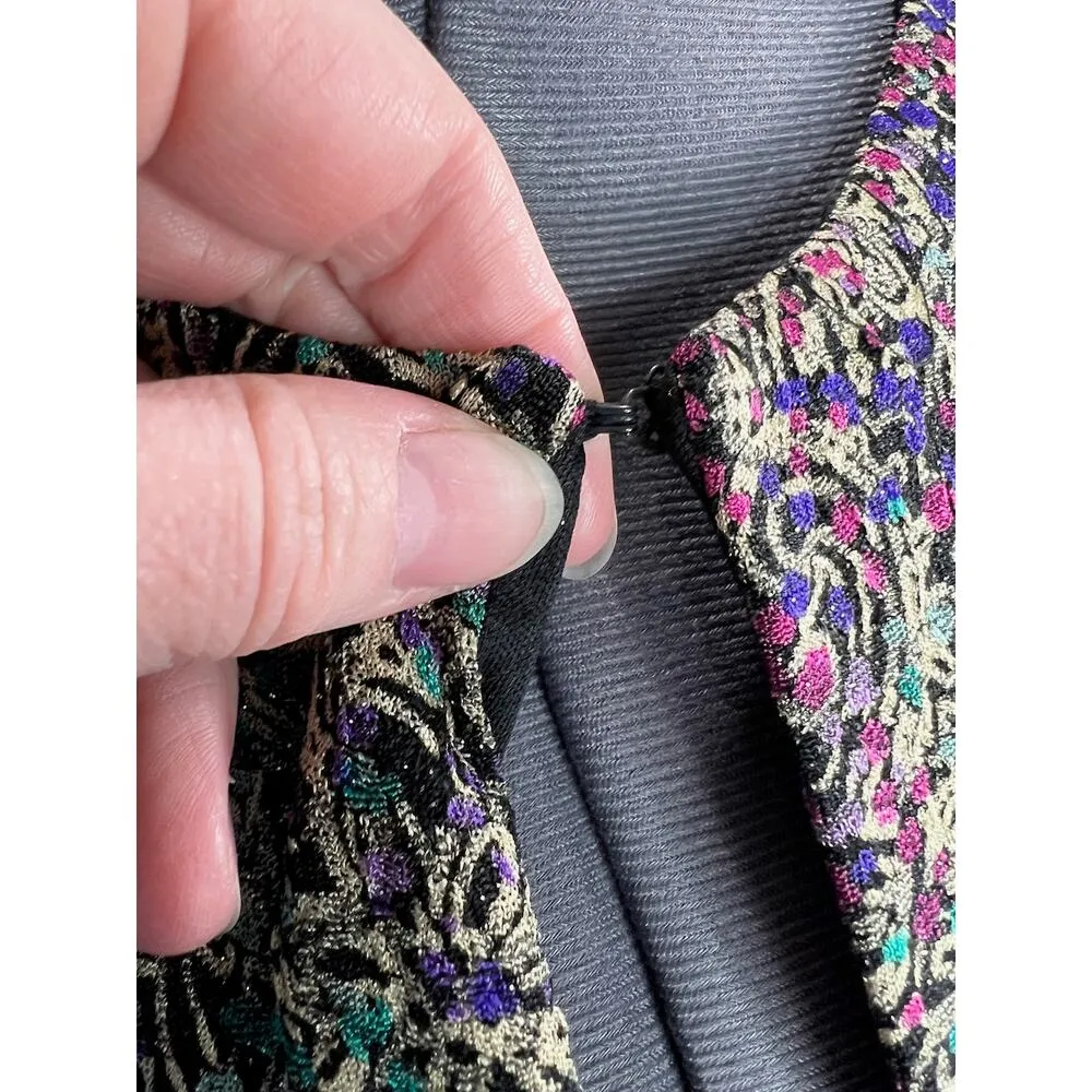 Alex tank top and jacket formal party purple teal sparkle - Image 9