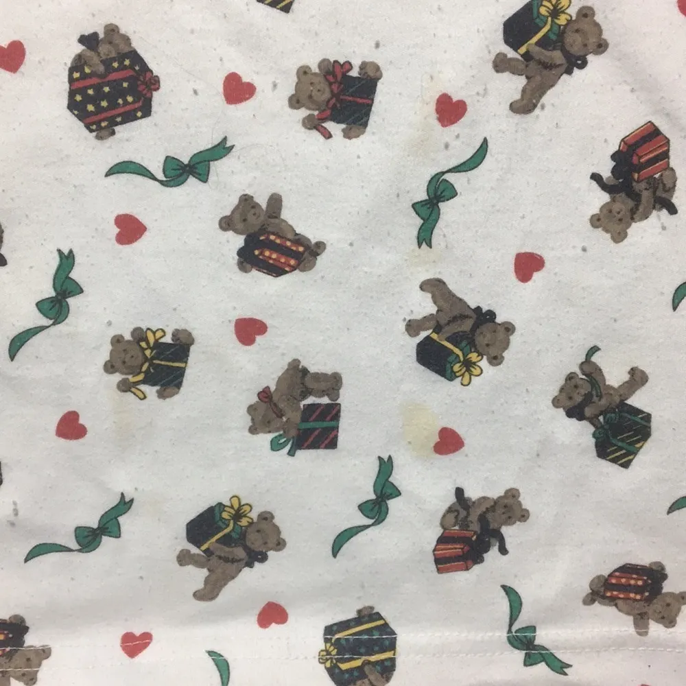 VINTAGE TEDDY BEAR TURTLE NECK LONG SLEEVE Red Size XL - Image 2