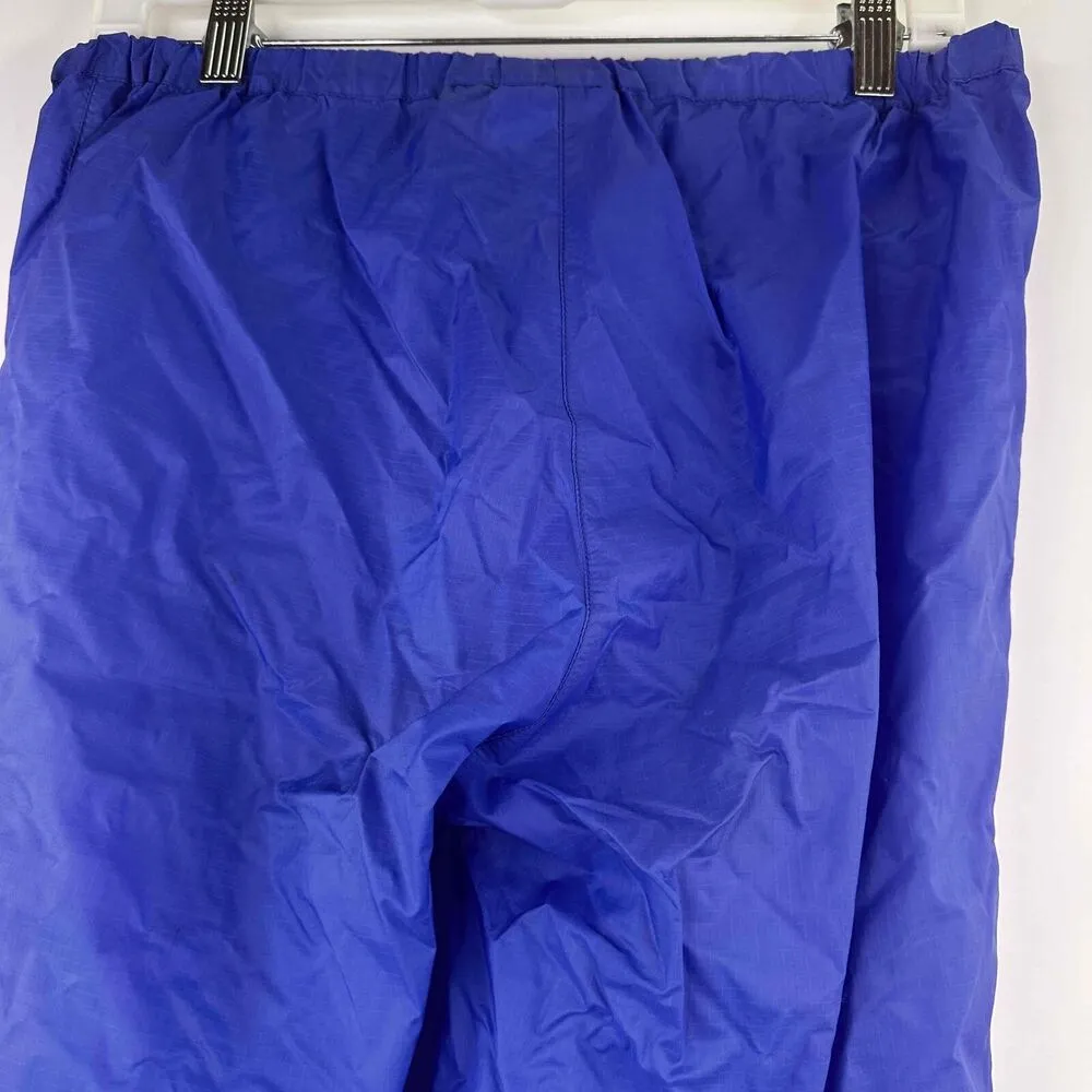 Patagonia Unisex Blue Nylon Zippered Bottom Elastic Windbreaker Pants Size Small - Image 4