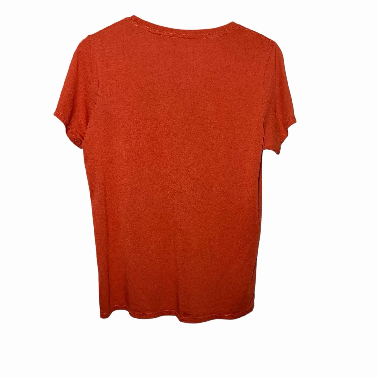 Quince Womens Terracotta Slung V-Neck Tee L Modal Cotton Minimalist Clean Girl - Image 3