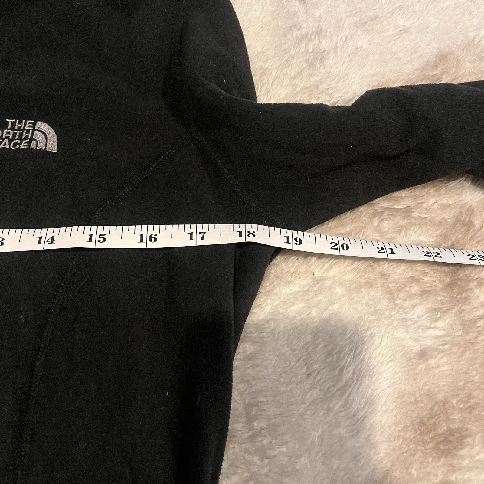 The North Face 1/4 Zip Pullover Fleece Sweatshirt Women's Medium Black - Image 2