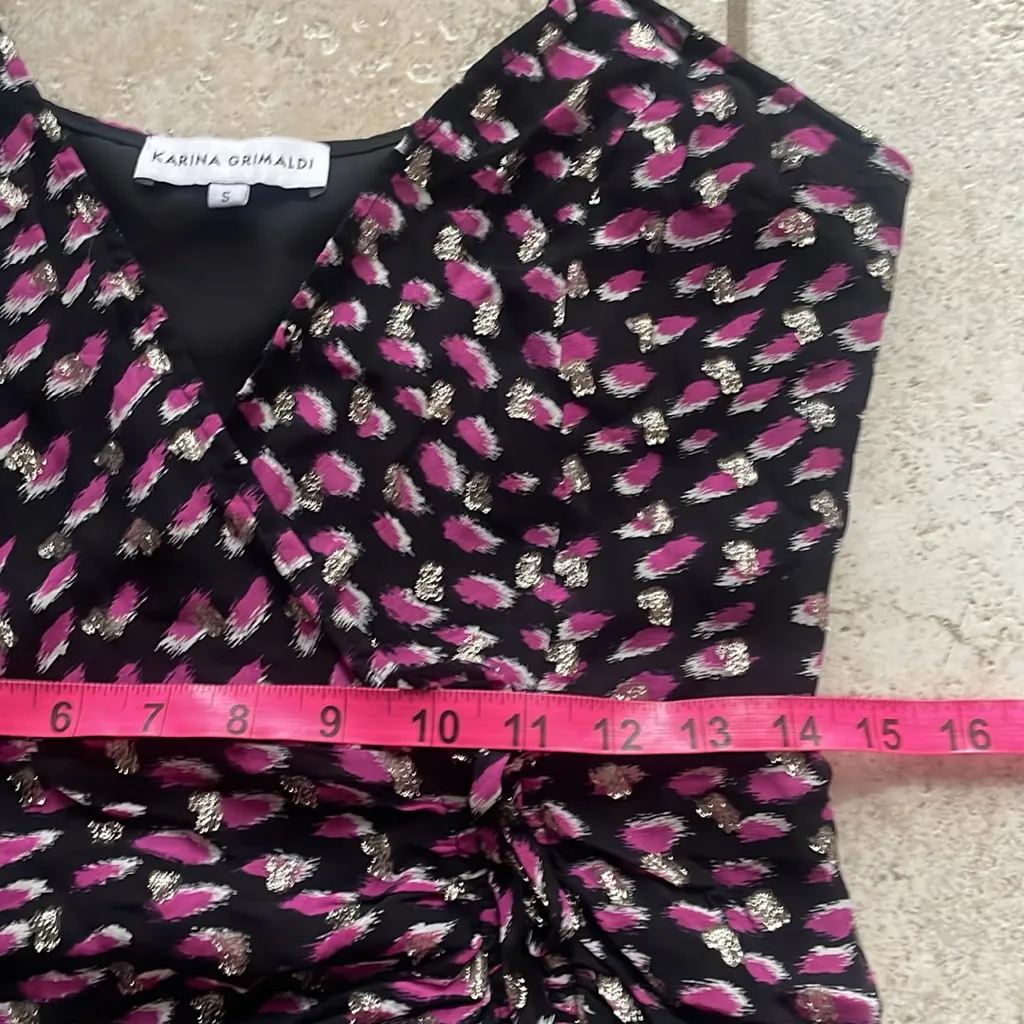 KARINA GRIMALDI Marissa Print Dress in Purple Metallic - Image 13