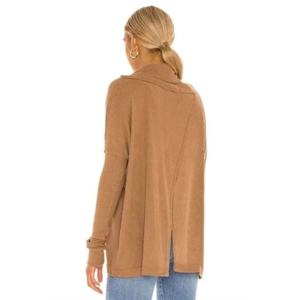 Free People Juicy Long Sleeve Waffle Cowl Neck Top Size Medium‎ NWT - Image 3
