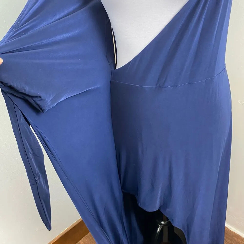 Misa Los Angeles Navy Veronkia Wrap Maxi Dress Small NEW - Image 9