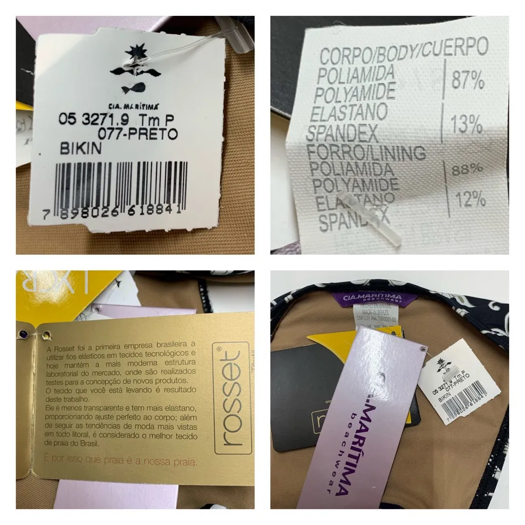 Cia Maritima Floral Cheeky Bikini Black - Image 14