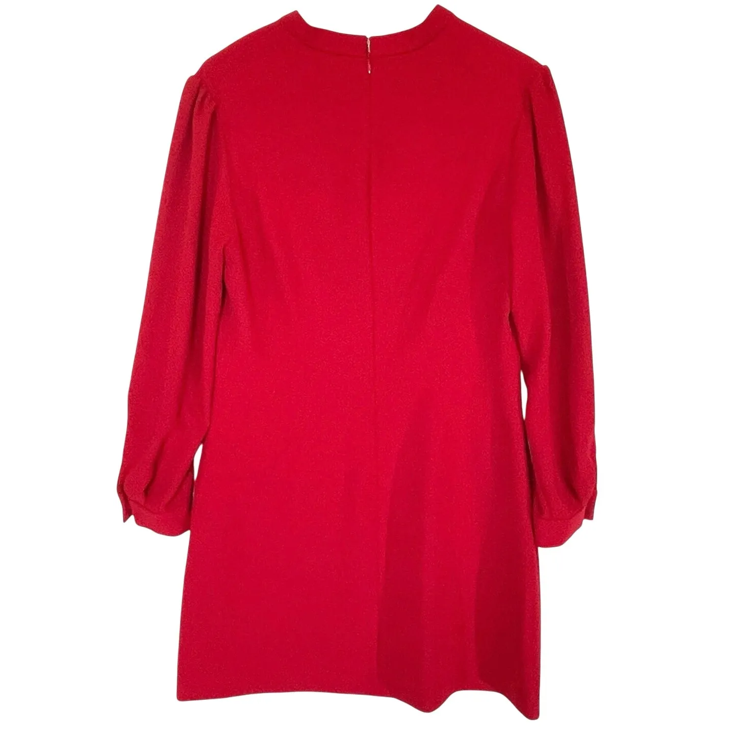 JILL Jill Stuart Women’s Red Bow Tie Long Sleeve Mini Dress size 14 - Image 4