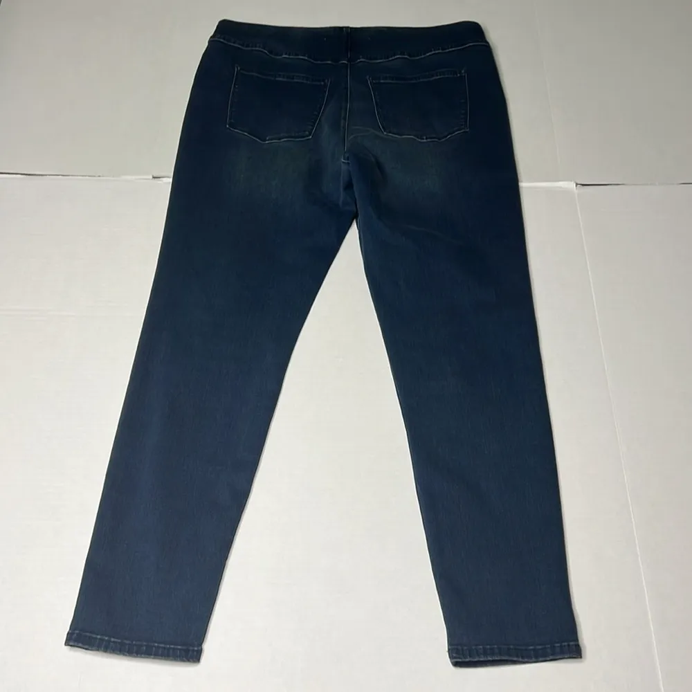 Soft Surroundings Supremely Soft Pull-On Skinny Jeans 2EQ77 Dark Wash Size Large - Image 5
