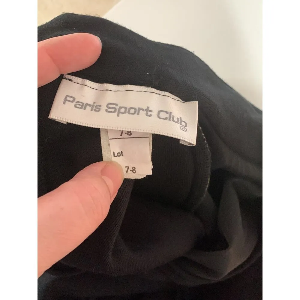 Vintage Paris sports club dress black gold woman’s size 7/8 long sleeve sunburst - Image 4