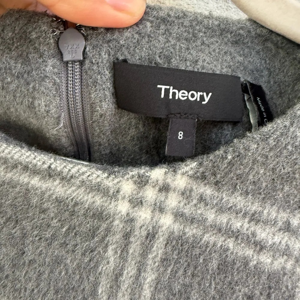 Theory Vent Front Shift Wool Dress Size 8 - Image 7