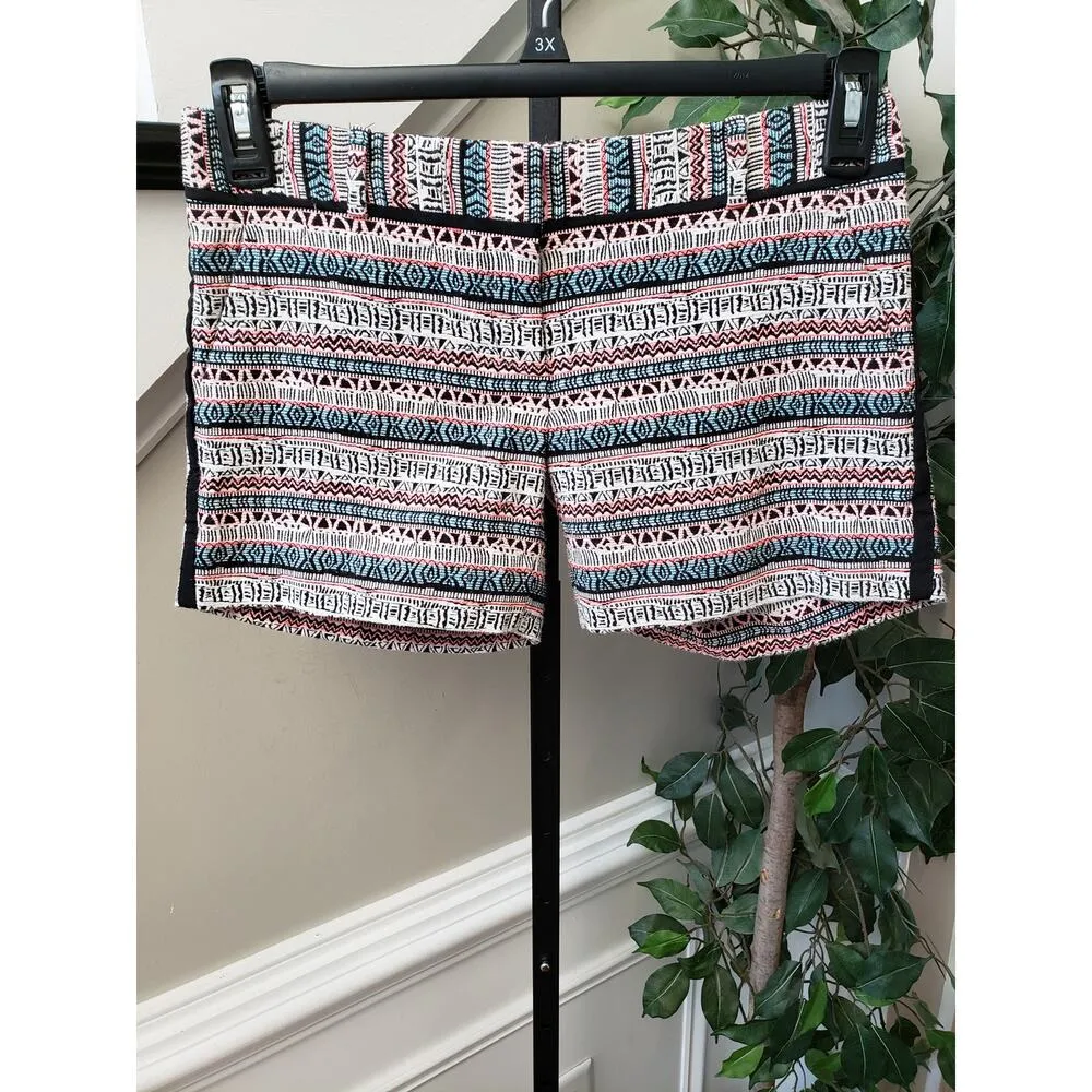 The Limited Tribal Print Women's Size OR Multicolor Cotton Blend Shorts - Image 3