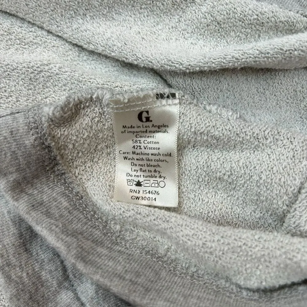 Goop G Label Women's S Puff Elbow Sleeve Sweatshirt Light‎ Gray Demure Girlie - Image 6