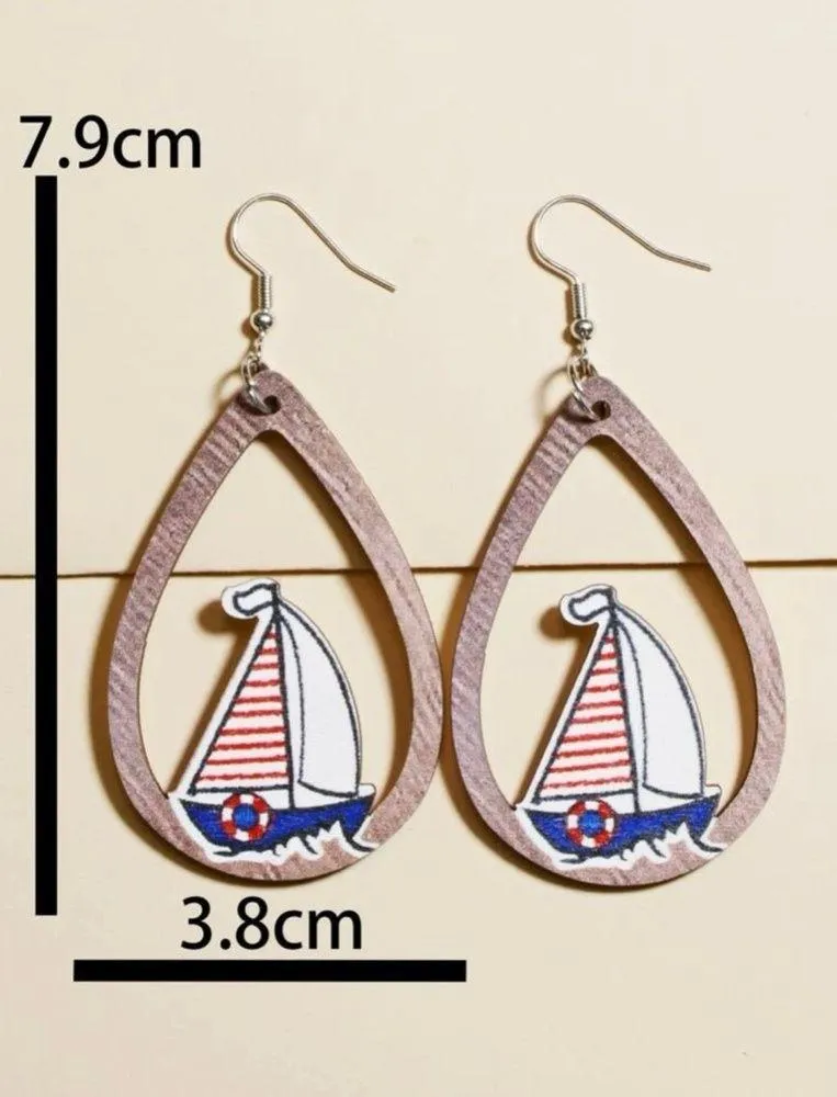 SheIn NWT Sailboat Earrings - Image 3