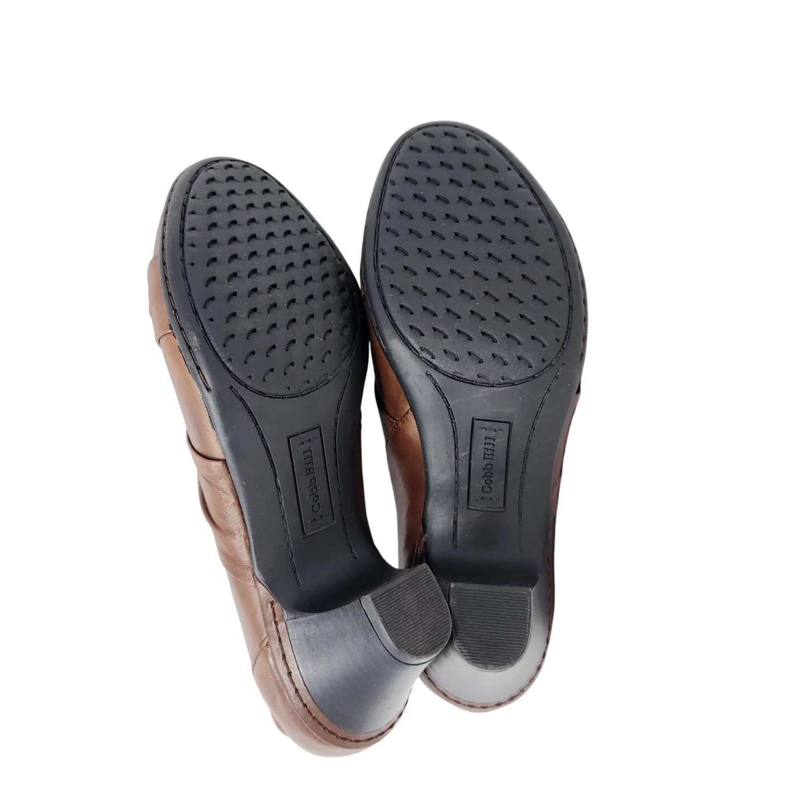 Cobb Hill Brown Leather Knot Slip On Classic Dress Pump Sandals CAI16BR Size 7W - Image 10