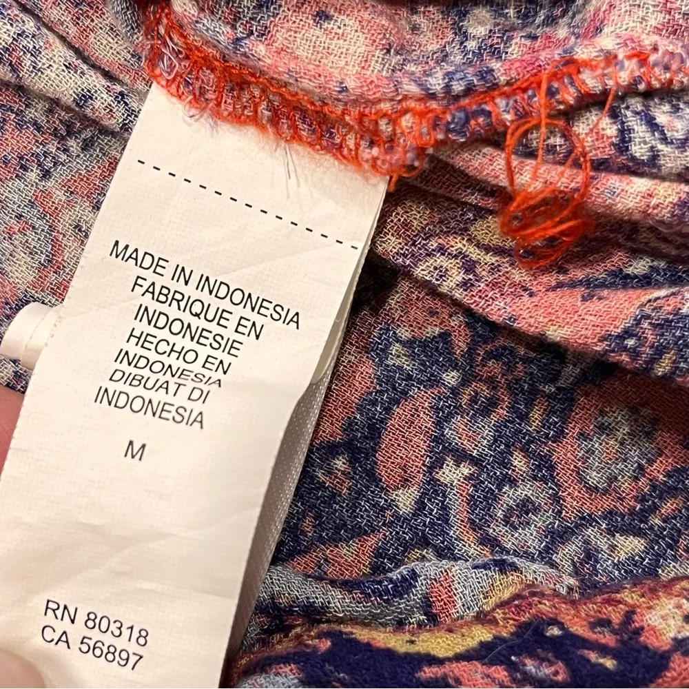 Lucky Brand Long Sleeve Peasant Top size Medium - Image 10