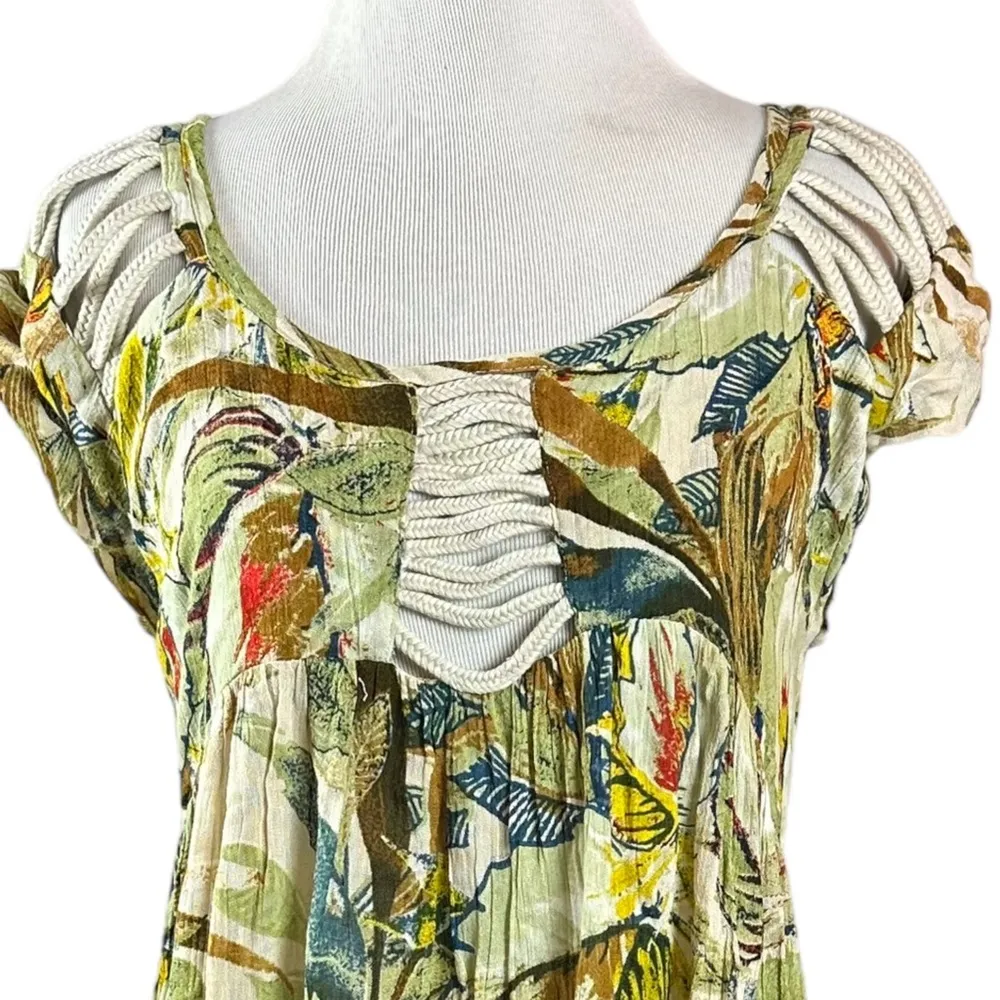 Revolve Raga Makki Valley Cap Sleeve Mini Dress in Sage NWT Boho Cut out Small - Image 7