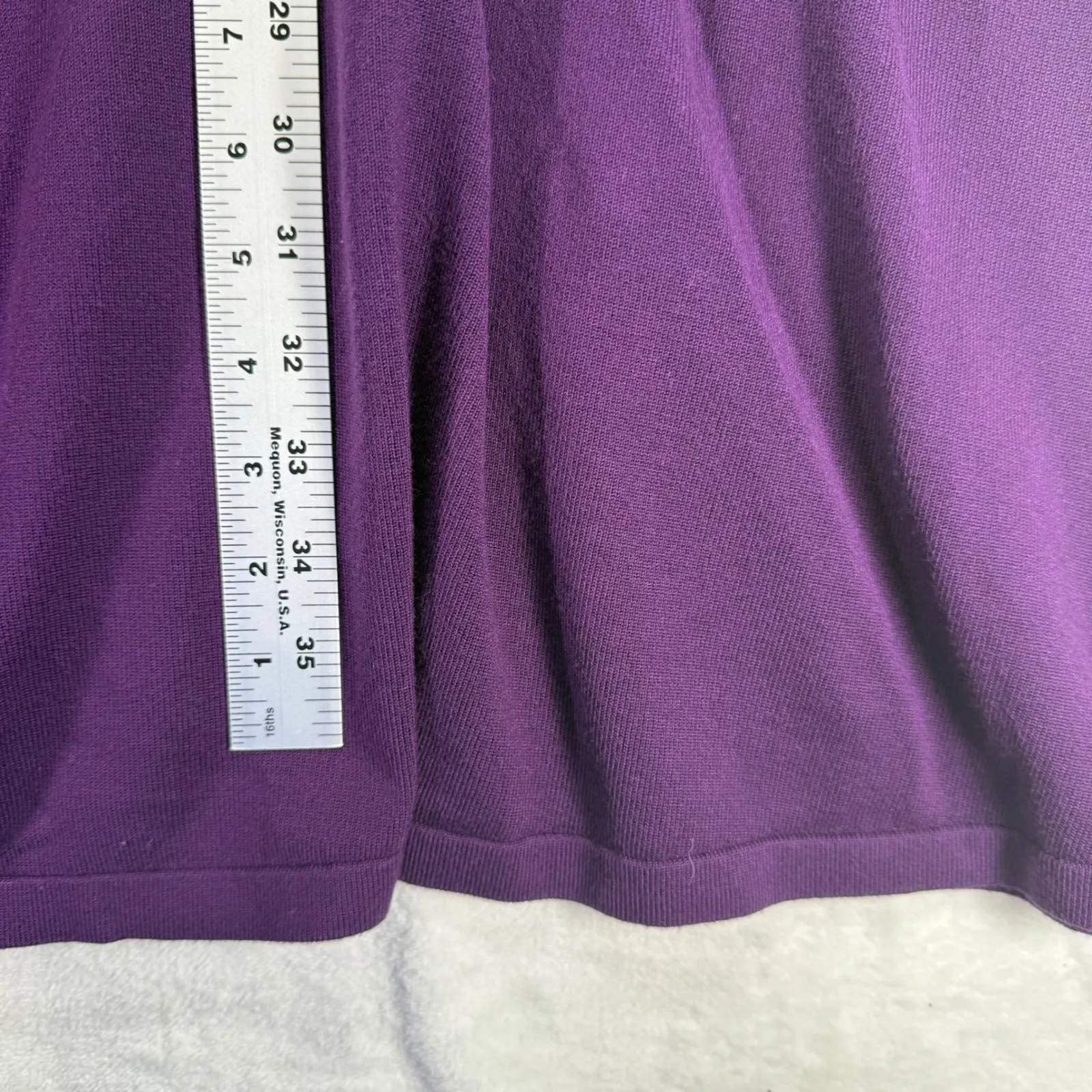 Torrid Purple Knit Dress Plus Size 5X Criss Cross V Neck 3/4 Sleeve‎ - Image 3