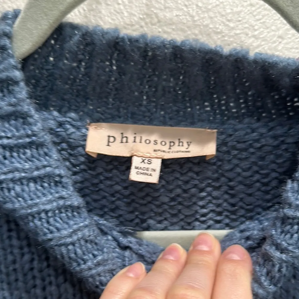 Philosophy Blue Knit Sweater - Image 3